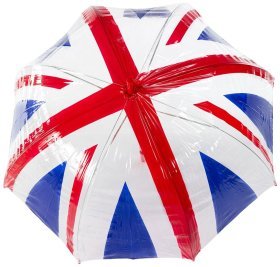 Женский зонт-трость Incognito-30 PVC Dome L736 Union Jack (механика, с принтом флага Британии) 93951
