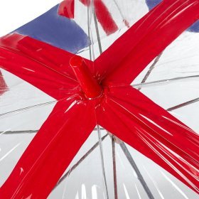 Женский зонт-трость Incognito-30 PVC Dome L736 Union Jack (механика, с принтом флага Британии) 93951