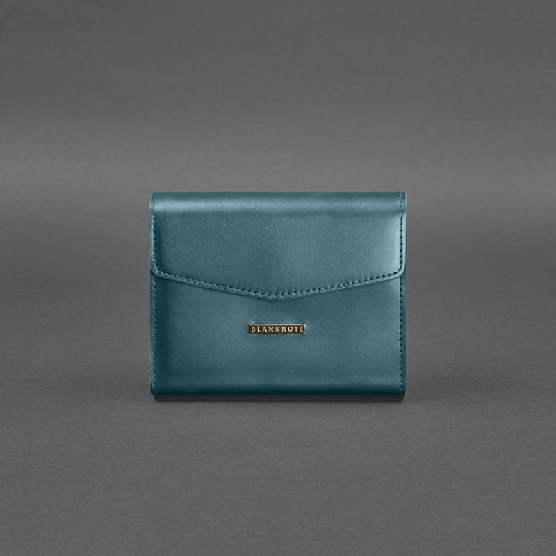Зеленая сумка кроссбоди ручной работы из натуральной кожи BlankNote Mini (12816)