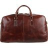 Кожаная дорожная сумка коричневого цвета в стиле винтаж Vintage (14359) - 4