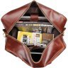 Шкіряна дорожня сумка коричневого кольору в стилі вінтаж Vintage (14359) - 6