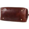 Шкіряна дорожня сумка коричневого кольору в стилі вінтаж Vintage (14359) - 8