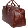 Кожаная дорожная сумка коричневого цвета в стиле винтаж Vintage (14359) - 9