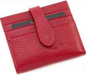 Красный женский кошелек двойного сложения из фактурной кожи Tony Bellucci (10739)