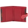 Червоний жіночий гаманець подвійного складання з фактурного шкіри Tony Bellucci (10739) - 2