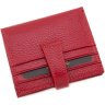 Червоний жіночий гаманець подвійного складання з фактурного шкіри Tony Bellucci (10739) - 3
