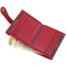 Червоний жіночий гаманець подвійного складання з фактурного шкіри Tony Bellucci (10739) - 4