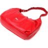 Яркая женская сумка-багет из фактурной кожи красного цвета KARYA (2420837) - 3