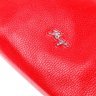 Яскрава жіноча сумка-багет із фактурної шкіри червоного кольору KARYA (2420837) - 7