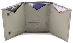 Компактний жіночий гаманець в світло сірому кольорі MD Leather (17327) - 2