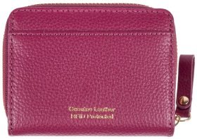 Небольшой кожаный женский кошелек с RFID-защитой Ashwood Y50 94551 (малинового цвета)