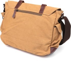 Текстильна сумка на плече пісочного кольору Vintage (20149)