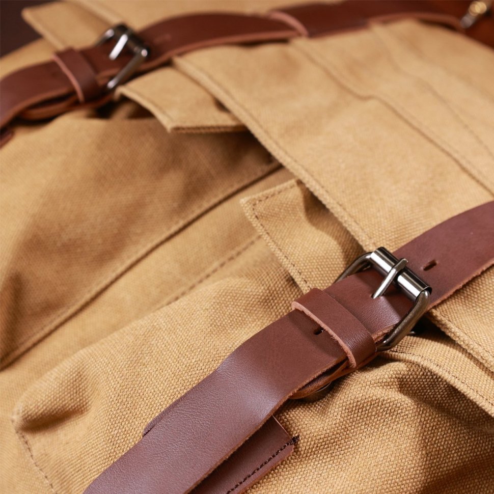 Текстильная сумка на плечо песочного цвета Vintage (20149)