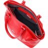 Вместительна женская сумка из натуральной кожи красного цвета KARYA (2420937) - 5