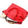 Вместительна женская сумка из натуральной кожи красного цвета KARYA (2420937) - 9