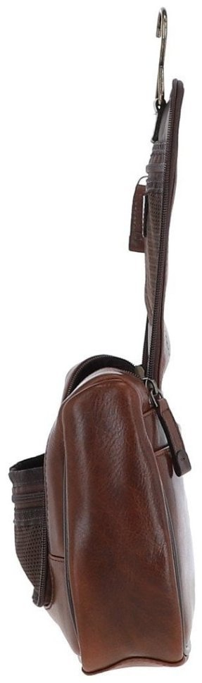 Мужской несессер из натуральной гладкой кожи на молнии Ashwood коричневого цвета 95451 modnotak фото №4