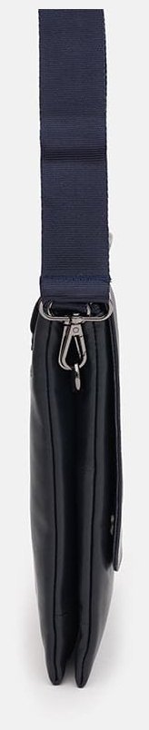 Чоловіча шкіряна сумка синього кольору з клапаном на магніті Ricco Grande (21383) modnotak фото №10