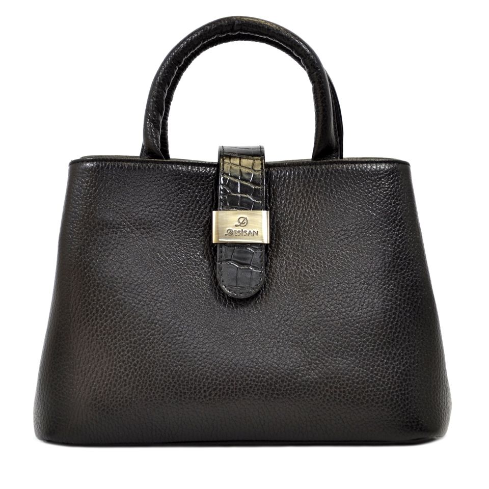 Чорна жіноча сумка з турецької шкіри Desisan (28303)