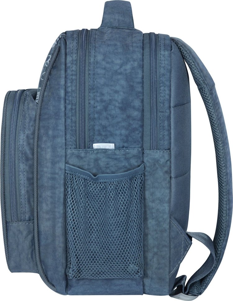 Сірий місткий шкільний рюкзак із текстилю з котом Bagland 55751