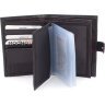 Черное мужское портмоне из натуральной кожи с блоком под документы KARYA (55951) - 2
