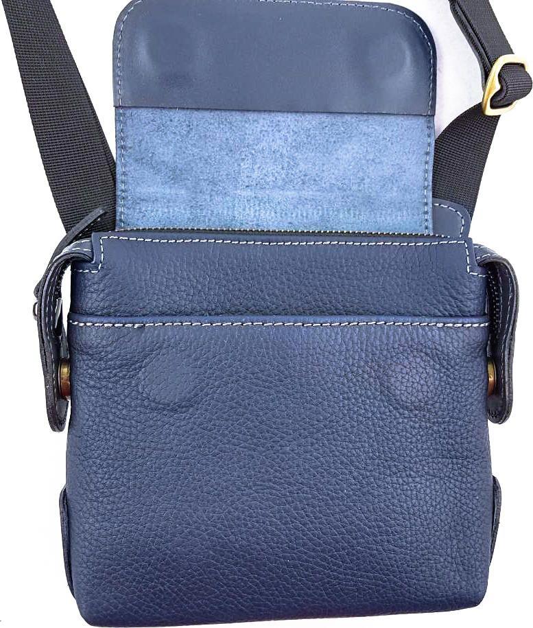 Невелика чоловіча сумка через плече синього кольору VATTO (11693)
