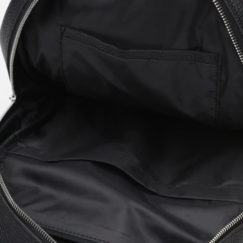 Женский кожаный рюкзак черного цвета с двумя автономными отделами Ricco Grande (19239)