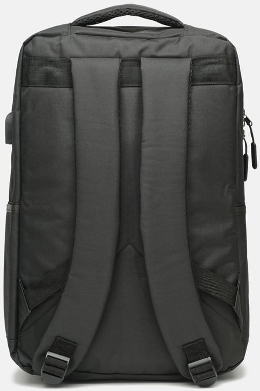Місткий чоловічий рюкзак із чорного поліестеру на блискавці Monsen (21470)