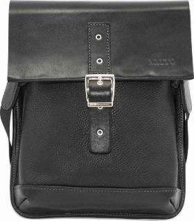 Компактная сумка планшет черного цвета из двух видов кожи VATTO (11992)