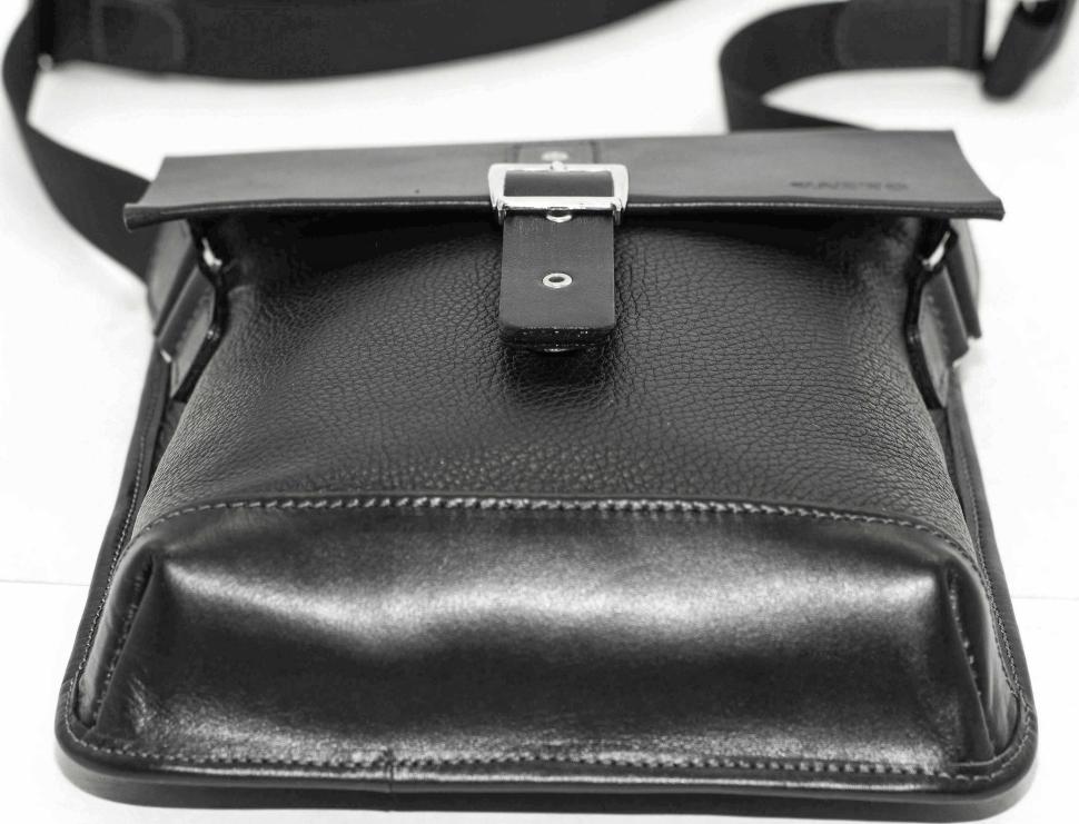 Компактна сумка планшет чорного кольору з двох видів шкіри VATTO (11992)
