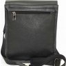 Компактна сумка планшет чорного кольору з двох видів шкіри VATTO (11992) - 3