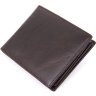 Недорогое мужское портмоне из натуральной кожи темно-коричневого цвета без застежки Vintage (2420420) - 1