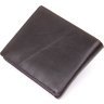 Недорогое мужское портмоне из натуральной кожи темно-коричневого цвета без застежки Vintage (2420420) - 2
