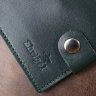 Зеленое практичное портмоне из гладкой кожи на кнопке Shvigel (2416448) - 6
