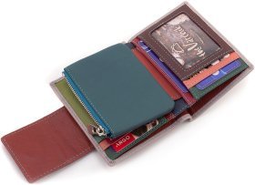 Розовый женский кошелек из натуральной кожи с монетницей ST Leather 1767251