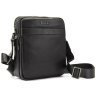 Мужская кожаная сумка-планшет черного цвета на две молнии Tavinchi 77551 - 1