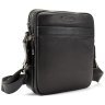 Мужская кожаная сумка-планшет черного цвета на две молнии Tavinchi 77551 - 5