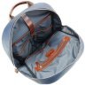 Чоловічий шкіряний рюкзак синього кольору із відсіком під ноутбук Tom Stone 77751 - 5
