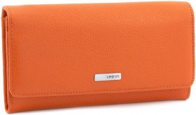 Оранжевый кошелек из фактурной кожи с клапаном KARYA (12375)