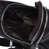 Мужская кожаная сумка-рюкзак через плечо черного цвета Keizer (22095) - 8