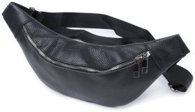 Універсальна сумка-бананка з натуральної шкіри Shvigel 2422824 Чорна