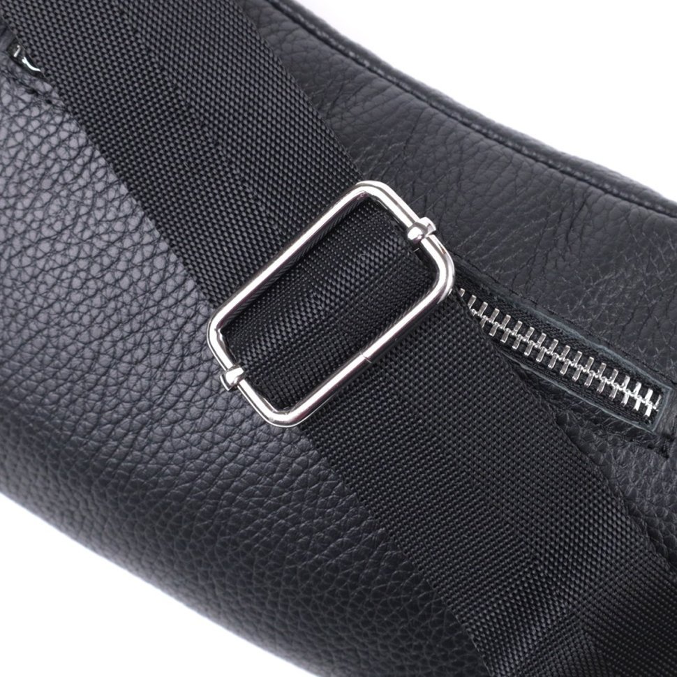 Універсальна сумка-бананка з натуральної шкіри Shvigel 2422824 Чорна фото №5 Універсальна сумка-бананка з натуральної шкіри Shvigel 2422824 Чорна modnotak фото №5