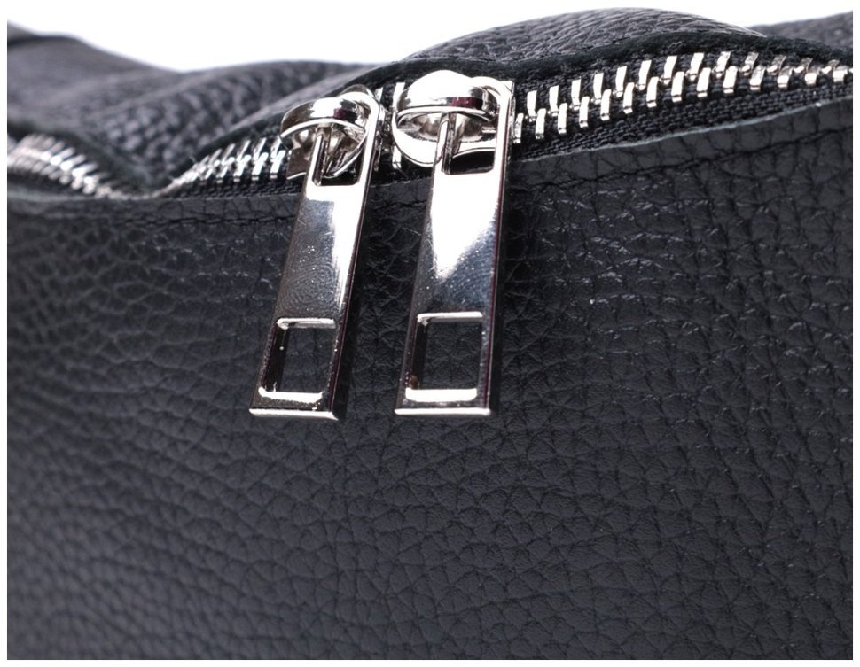 Універсальна сумка-бананка з натуральної шкіри Shvigel 2422824 Чорна фото №6 Універсальна сумка-бананка з натуральної шкіри Shvigel 2422824 Чорна modnotak фото №6