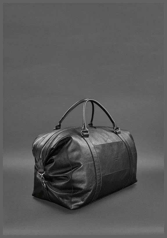 Мужская дорожная сумка из качественной натуральной кожи черного цвета BlankNote 78851 фото №2 Мужская дорожная сумка из качественной натуральной кожи черного цвета BlankNote 78851 modnotak фото №2