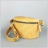 Желтая женская сумка-бананка из кожи крейзи хорс BlankNote 78951 - 2