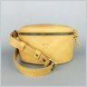 Желтая женская сумка-бананка из кожи крейзи хорс BlankNote 78951 - 3