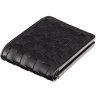 Черное мужское портмоне под плетенку из натуральной кожи Visconti Sergio 69251 - 15