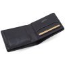 Черное мужское портмоне под плетенку из натуральной кожи Visconti Sergio 69251 - 6