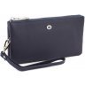 Темно-синій просторий гаманець-клатч з якісної шкіри ST Leather (15334) - 1
