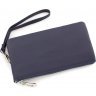 Темно-синій просторий гаманець-клатч з якісної шкіри ST Leather (15334) - 4