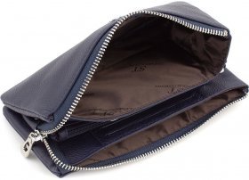Темно-синій просторий гаманець-клатч з якісної шкіри ST Leather (15334) - 2